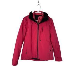 Body Glove 3-in-1 Hooded Ski Jacket M Red Waterproof Softshell + Inner Liner